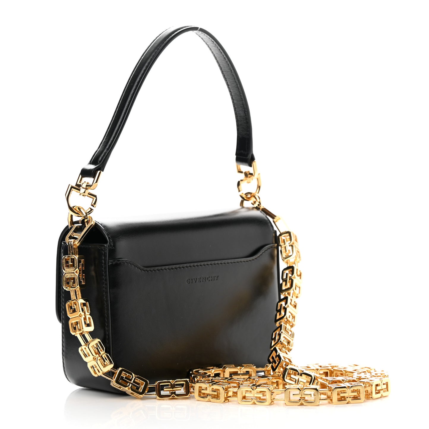 Box Calfskin Small 4G Cube Chain Shoulder Bag Black