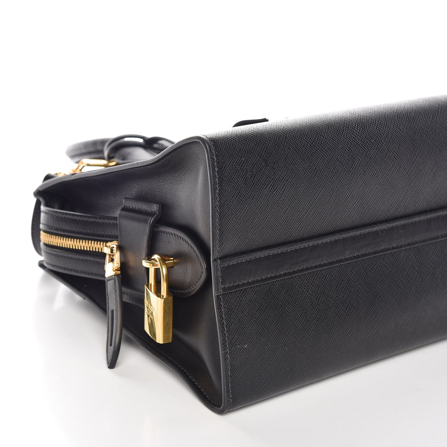 Saffiano City Calfskin Medium Esplanade Tote Black