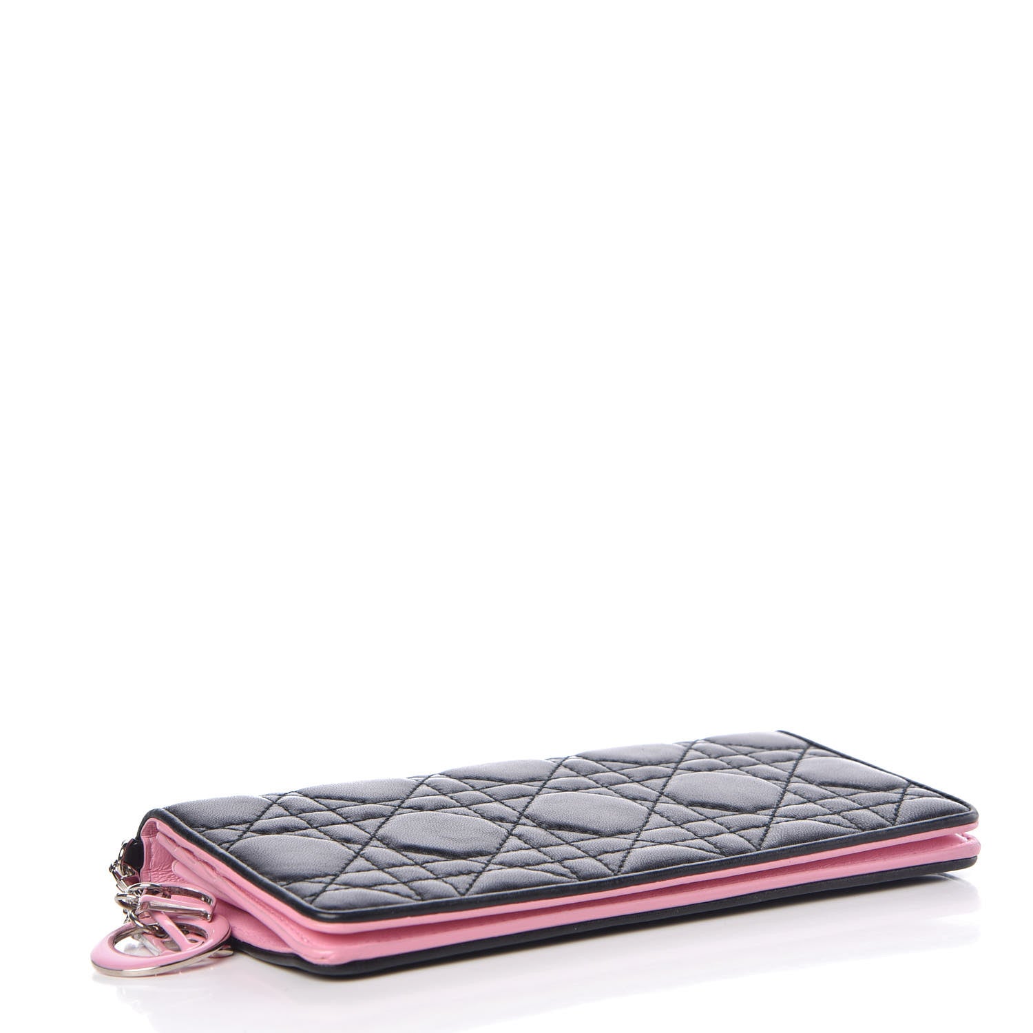 Christian Dior Lambskin Cannage Rendezvous Wallet Black 4 of 12