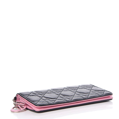 Christian Dior Lambskin Cannage Rendezvous Wallet Black 4 of 12