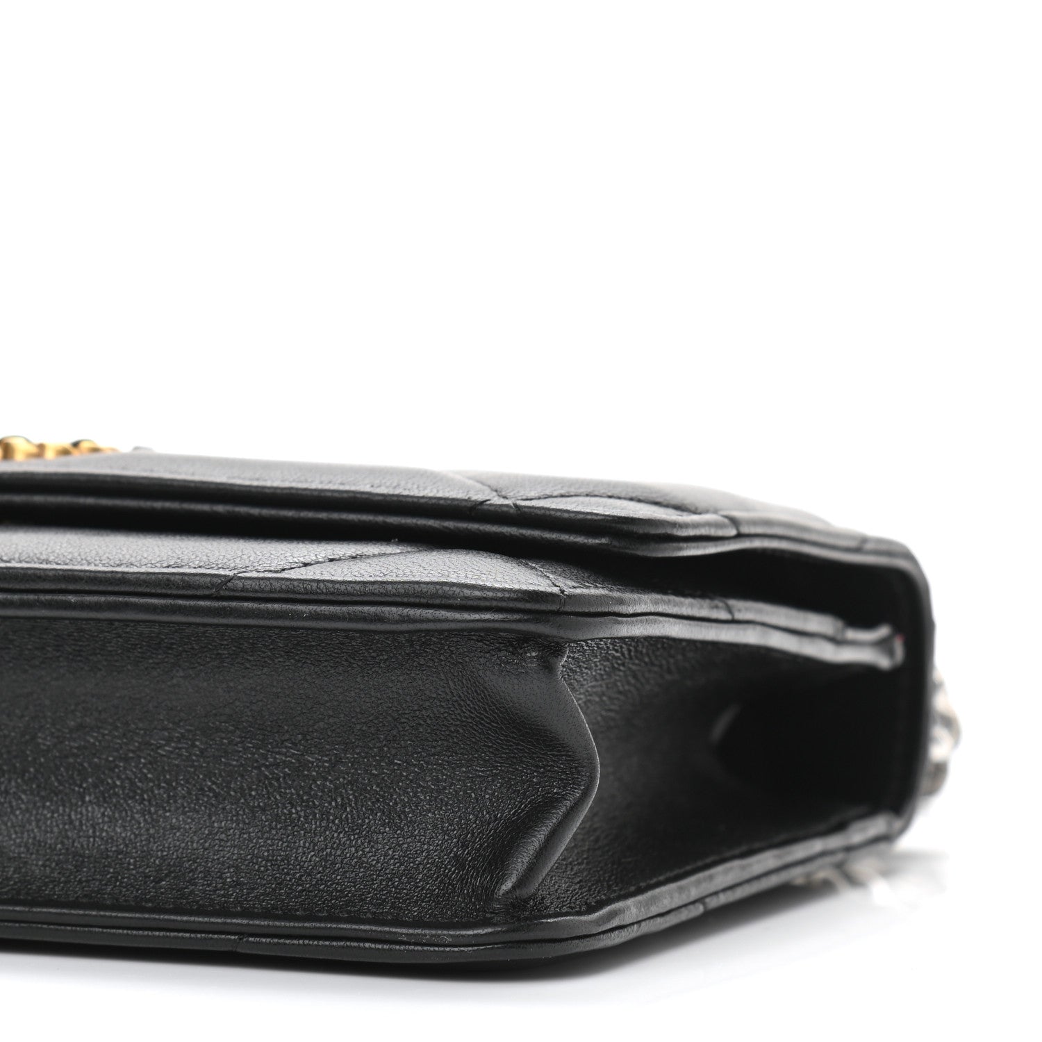 Chanel Lambskin Quilted Chanel 19 Wallet On Chain WOC Black 11 of 11