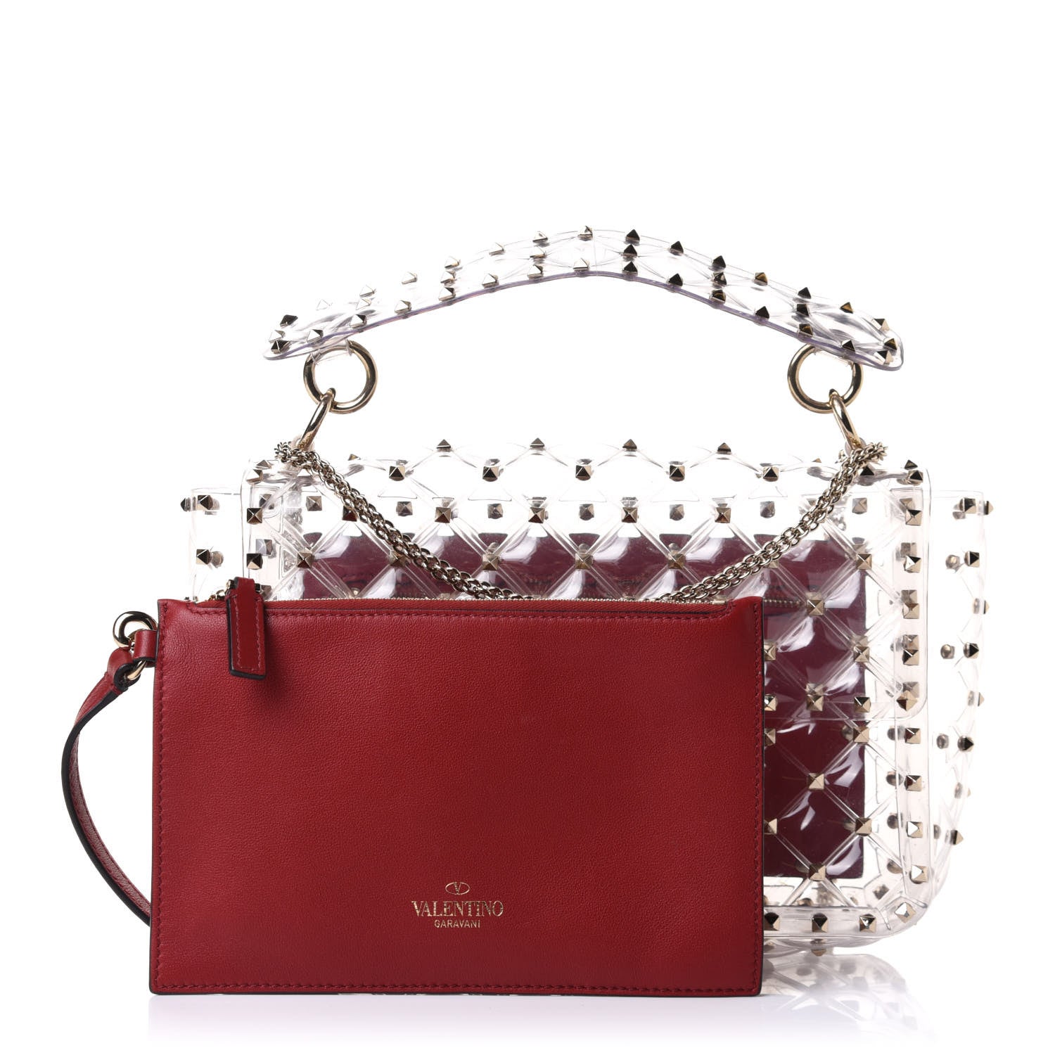 Valentino Garavani PVC Medium Rockstud Spike Shoulder Bag 4 of 10