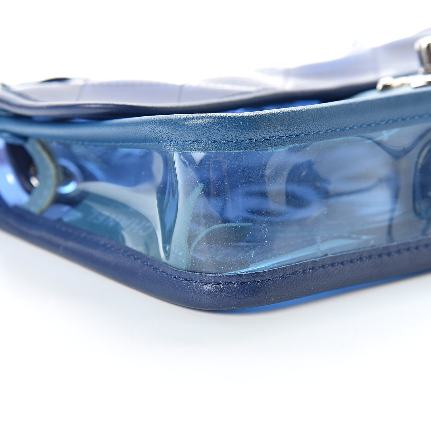 Chanel PVC Lambskin Stitched Mini Coco Splash Flap Blue 9 of 10