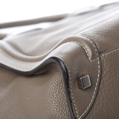 Celine Drummed Calfskin Mini Luggage Souris 10 of 13