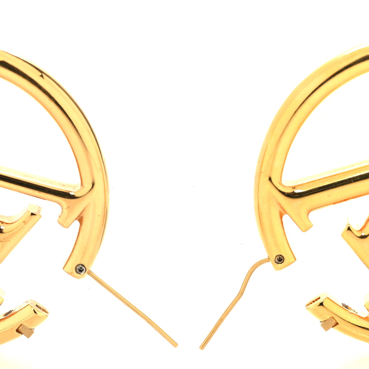 Metal Louise Hoop Earrings Gold
