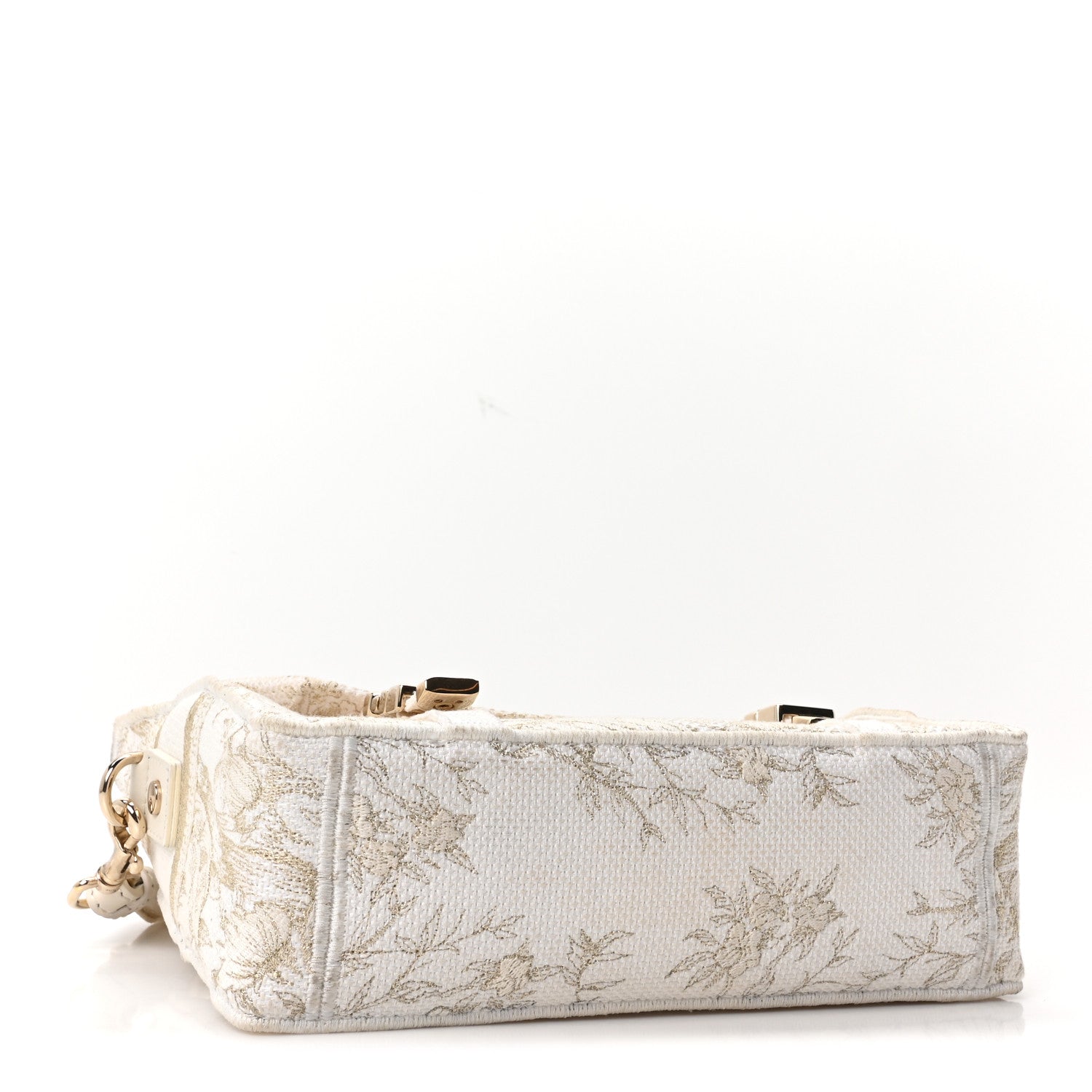 Christian Dior Canvas Embroidered Toile De Jouy Small Diorcamp Messenger White Gold 4 of 10