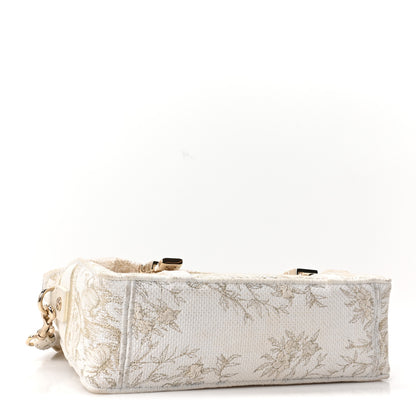 Christian Dior Canvas Embroidered Toile De Jouy Small Diorcamp Messenger White Gold 4 of 10
