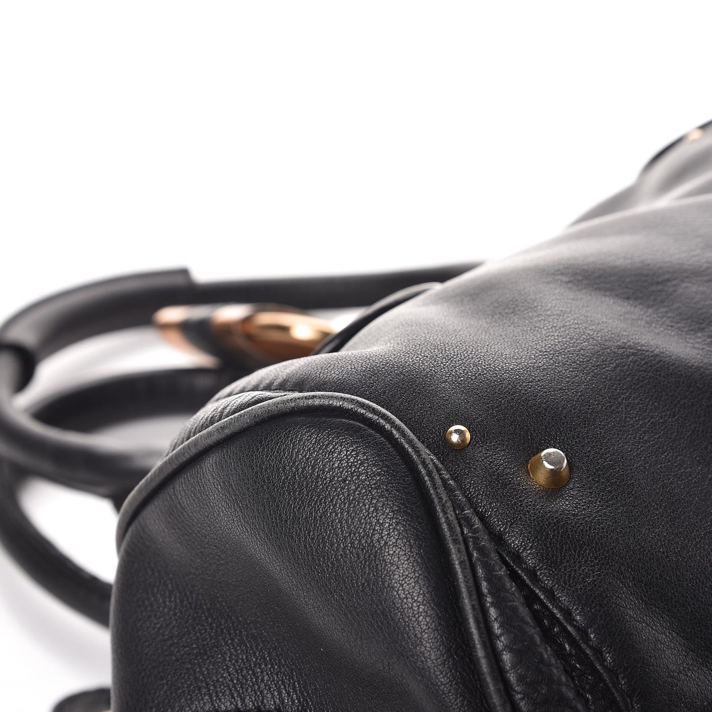 Calfskin Medium Paddington Satchel Black