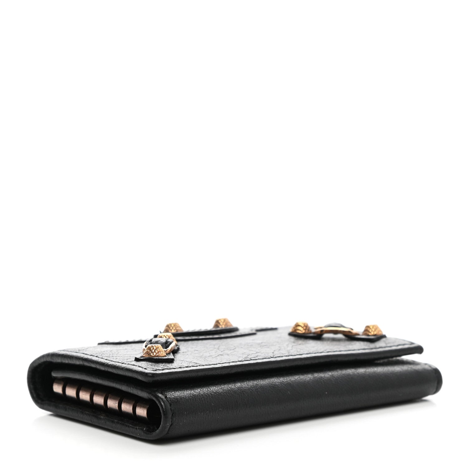 Balenciaga Agneau Giant 12 Rose Gold Hardware Osaka Key Holder Black 4 of 9
