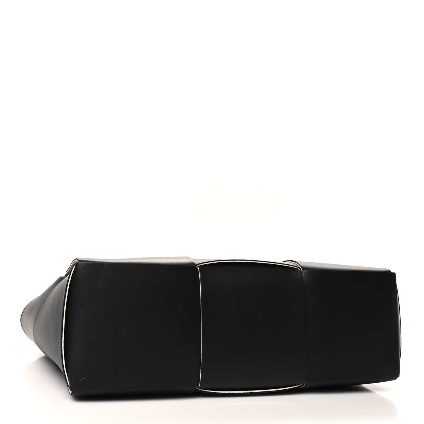 Nappa Maxi Intrecciato Arco Tote Black White
