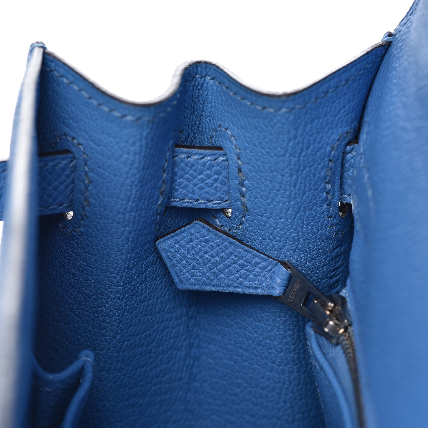Hermes Epsom Kelly Sellier 25 Bleu Paradis 10 of 35