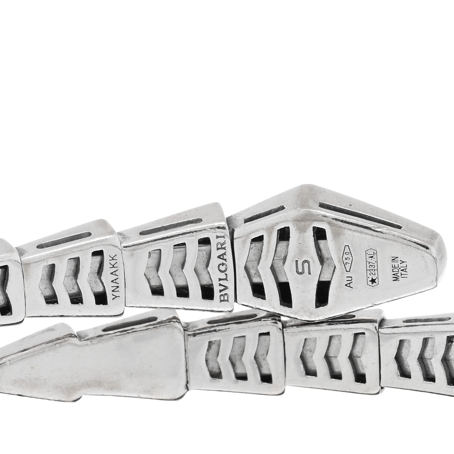 Bulgari 18K White Gold Serpenti Viper Bracelet S 3 of 4
