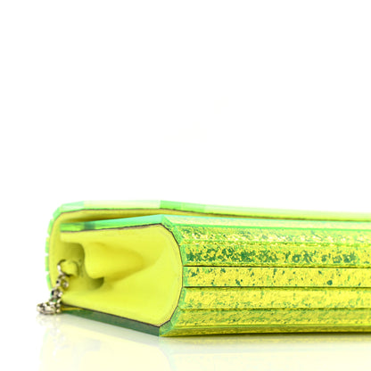 Jimmy Choo Acrylic Coarse Glitter Candy Clutch Neon Yellow 6 of 8