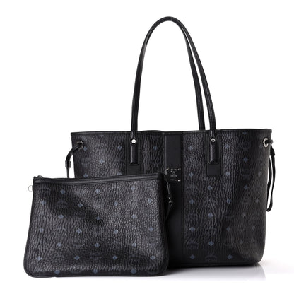 MCM Visetos Medium Liz Reversible Shopper Tote Black 1 of 14