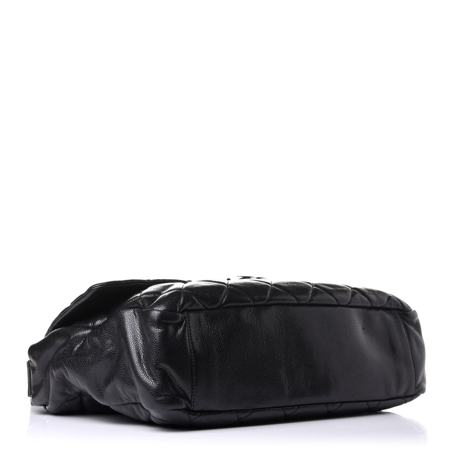 Chanel Glazed Caviar Large Nature Flap Bag Black 4 of 10