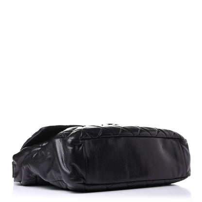 Chanel Glazed Caviar Large Nature Flap Bag Black 4 of 10