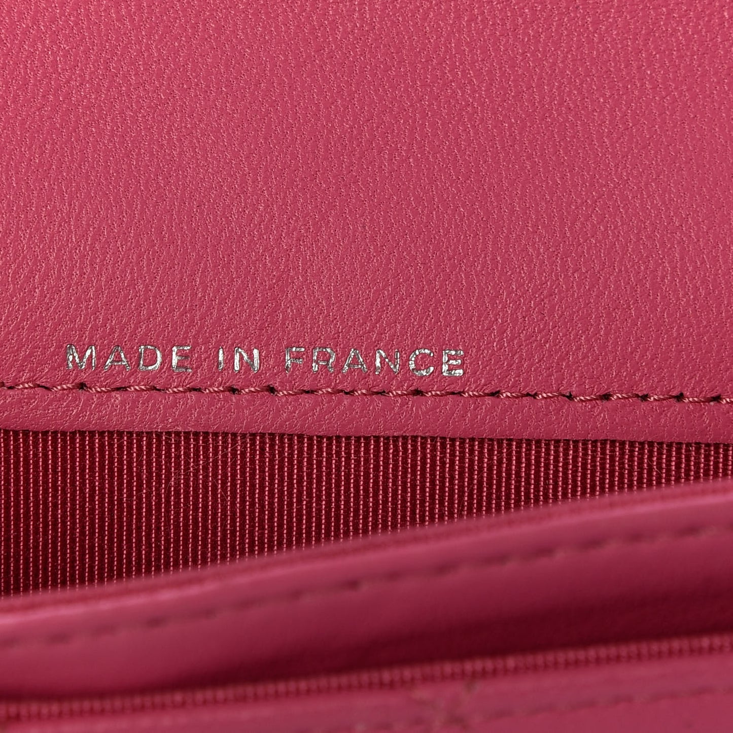 Lambskin Quilted Flap Card Holder Wallet Pink