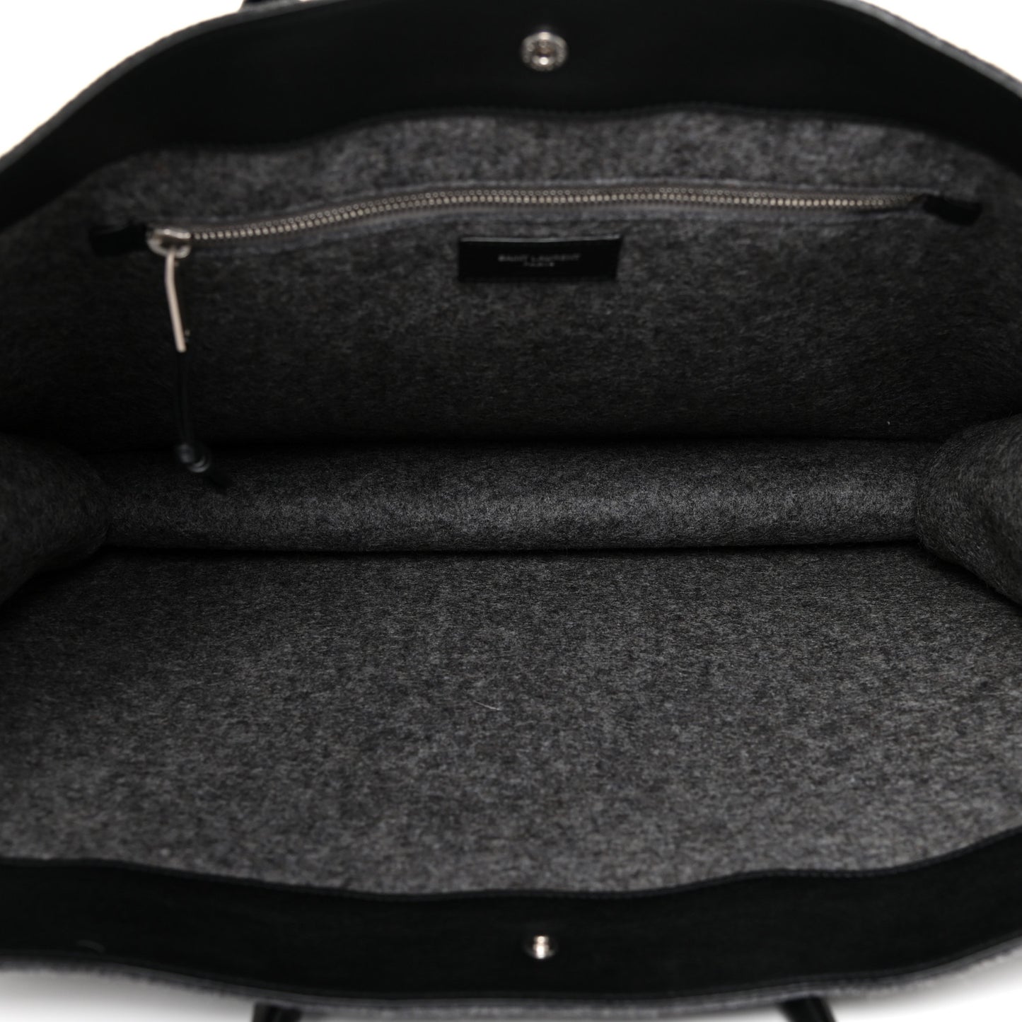Wool Calfskin Rive Gauche Tote Grey