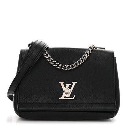 Louis Vuitton Calfskin Lockme II Chain Bag BB Black 1 of 9