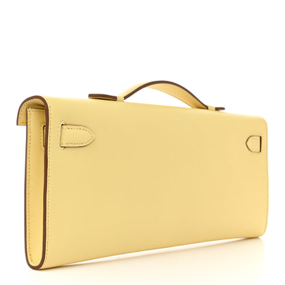 Hermes Swift Kelly Cut Clutch Pochette Jaune Poussin 3 of 8