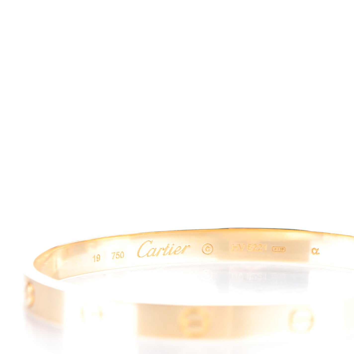 18K Yellow Gold LOVE Bracelet 19