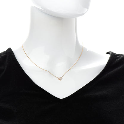 Tiffany 18K Rose Gold Diamond Extra Mini Heart Pendant Necklace 2 of 6