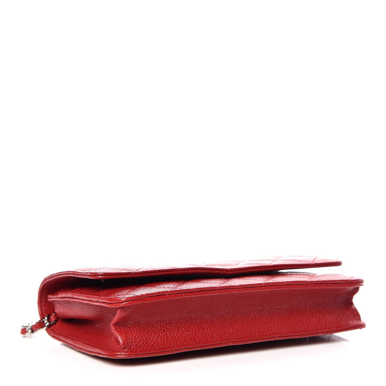 Chanel Caviar Quilted Wallet on Chain WOC Red 4 of 9
