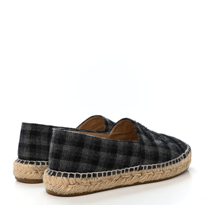 Chanel Flannel CC Espadrilles 36 Black Grey 3 of 4