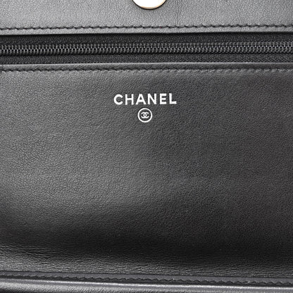 Chanel Aged Calfskin Quilted Gabrielle Wallet On Chain WOC Black 6 of 12