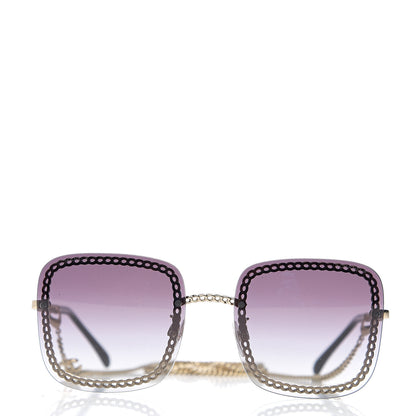 Chanel Chain Square Sunglasses 4244 Black 2 of 9