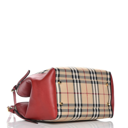 Burberry Horseferry Check Small Canterbury Tote Honey Parade Red 4 of 9