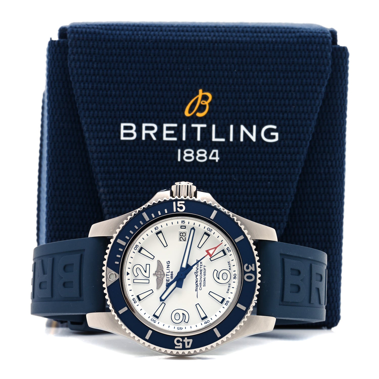 Breitling Stainless Steel Rubber 42mm Superocean Automatic Watch Blue A17366 5 of 5