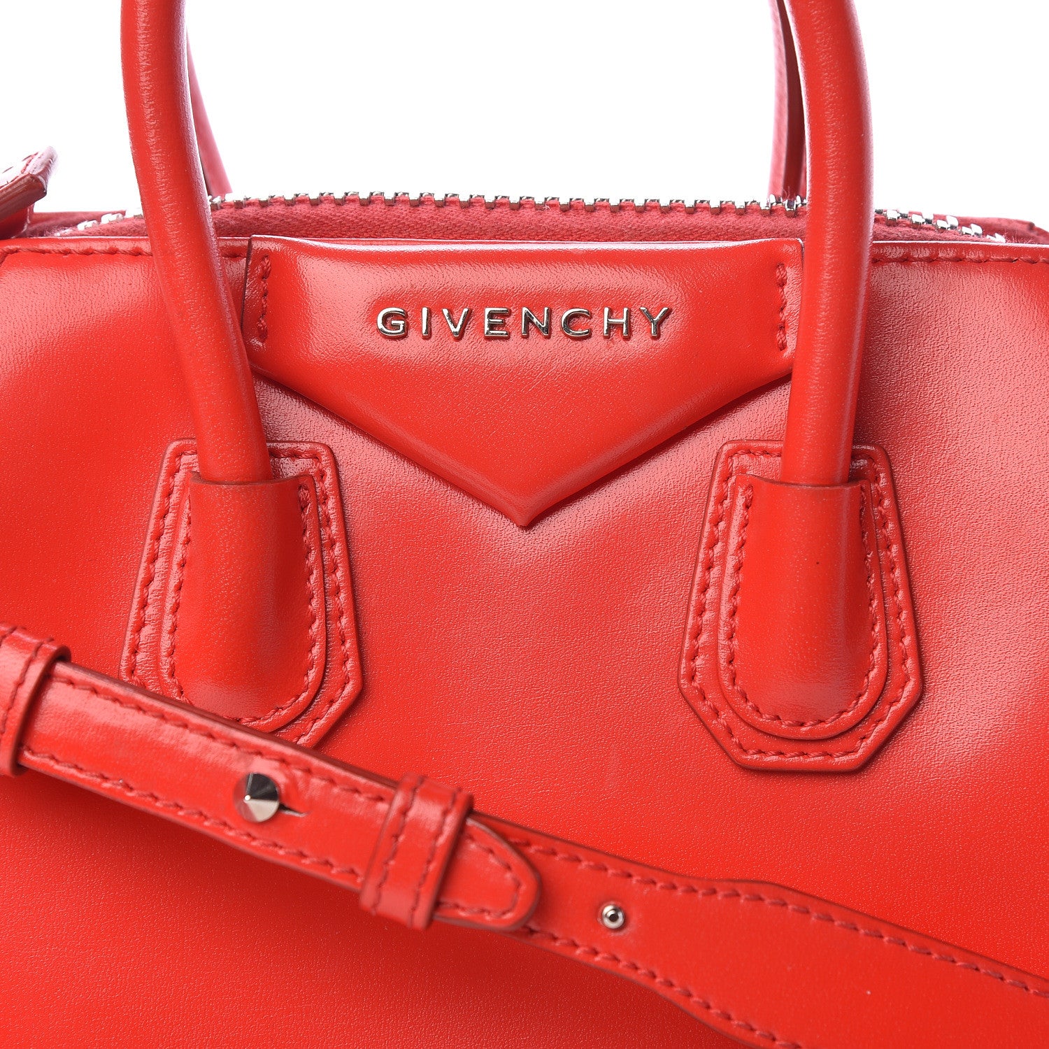 Givenchy Shiny Lord Calfskin Mini Antigona Red 13 of 17
