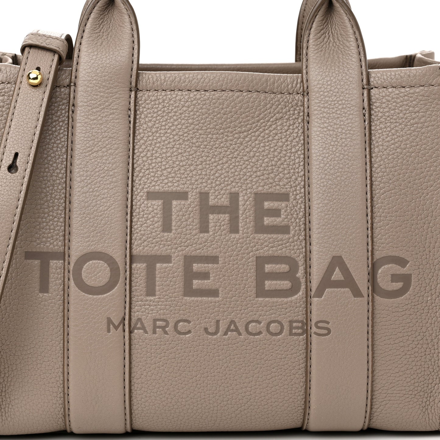Grained Calfskin Small The Tote Bag Taupe