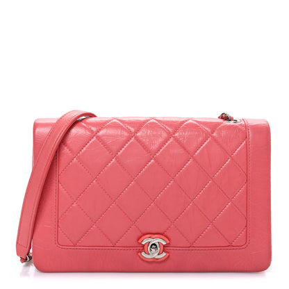 Chanel Crumpled Calfskin Quilted Bi Vintage Small Single Flap Pink 1 of 10