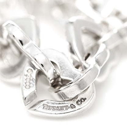 Tiffany Sterling Silver 18K Yellow Gold Heart Links Bracelet 3 of 6