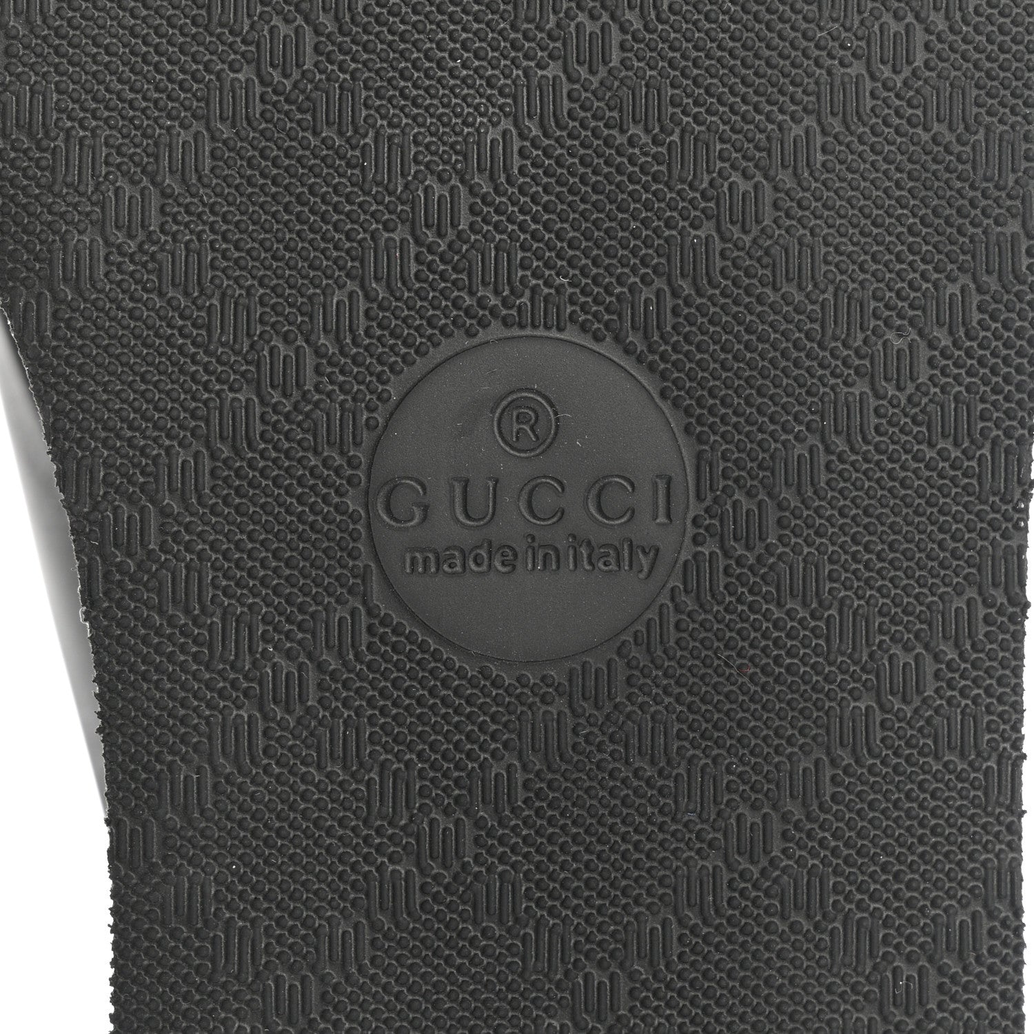 Gucci Rubber Chevron Womens GG Thong Sandals 38 Black 7 of 8