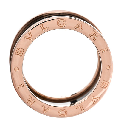 Bulgari 18K Rose Gold Black Ceramic B.Zero1 Four-Band Ring 57 8 4 of 6