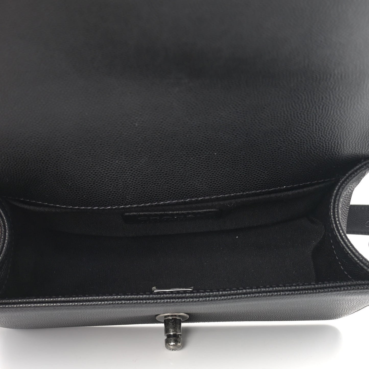 Caviar Quilted Small Boy Flap Black