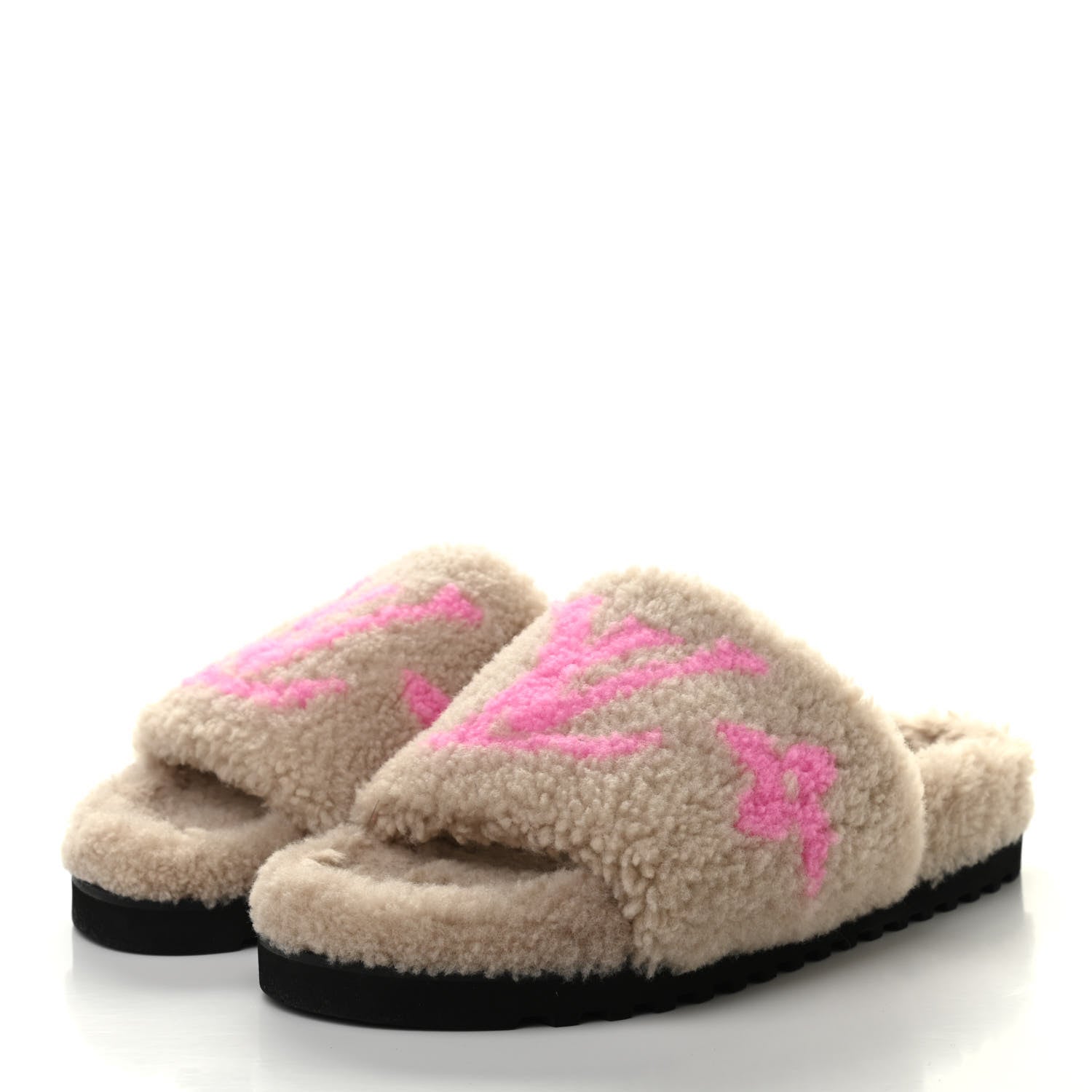 Louis Vuitton Shearling Paseo Flat Comfort Mule 40 Beige 3 of 9
