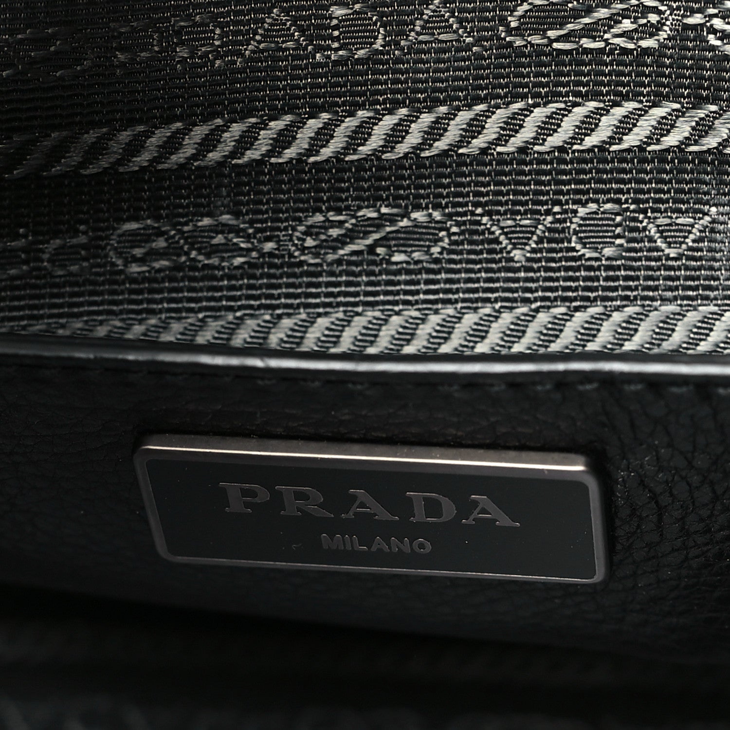 Prada Glace Calf Twin Pocket Tote Black 6 of 9