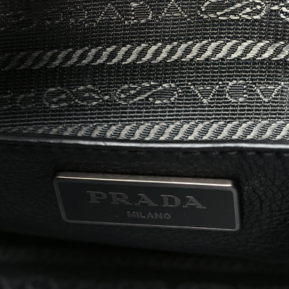 Prada Glace Calf Twin Pocket Tote Black 6 of 9