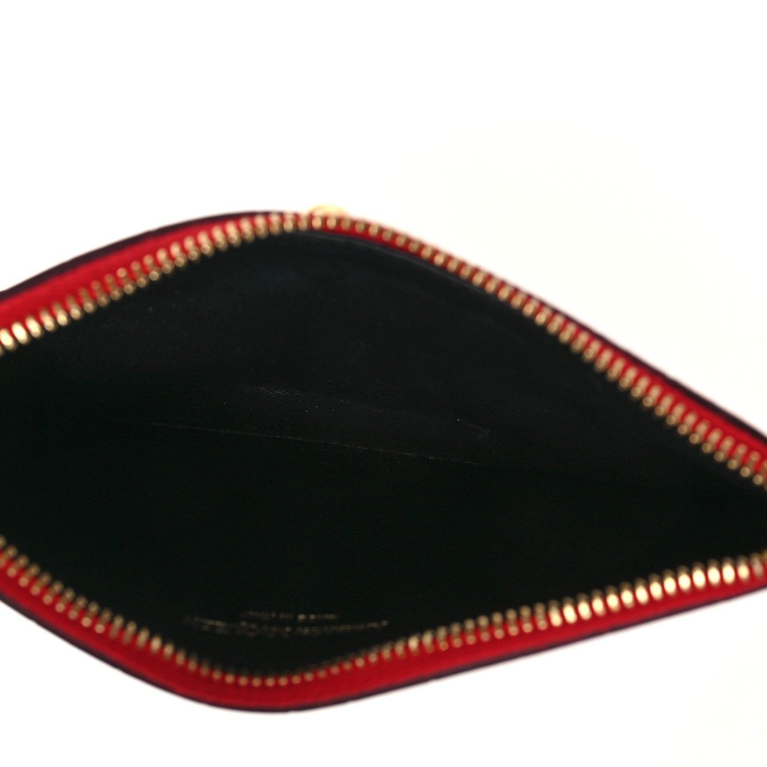 Alexander McQueen Calfskin Crocodile Embossed Skull Zip Wallet Card Holder Deep Red 5 of 8