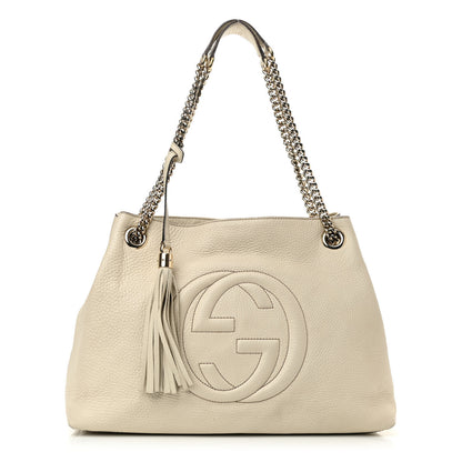 Gucci Cellarius Calfskin Medium Soho Chain Shoulder Bag Mystic White 1 of 13