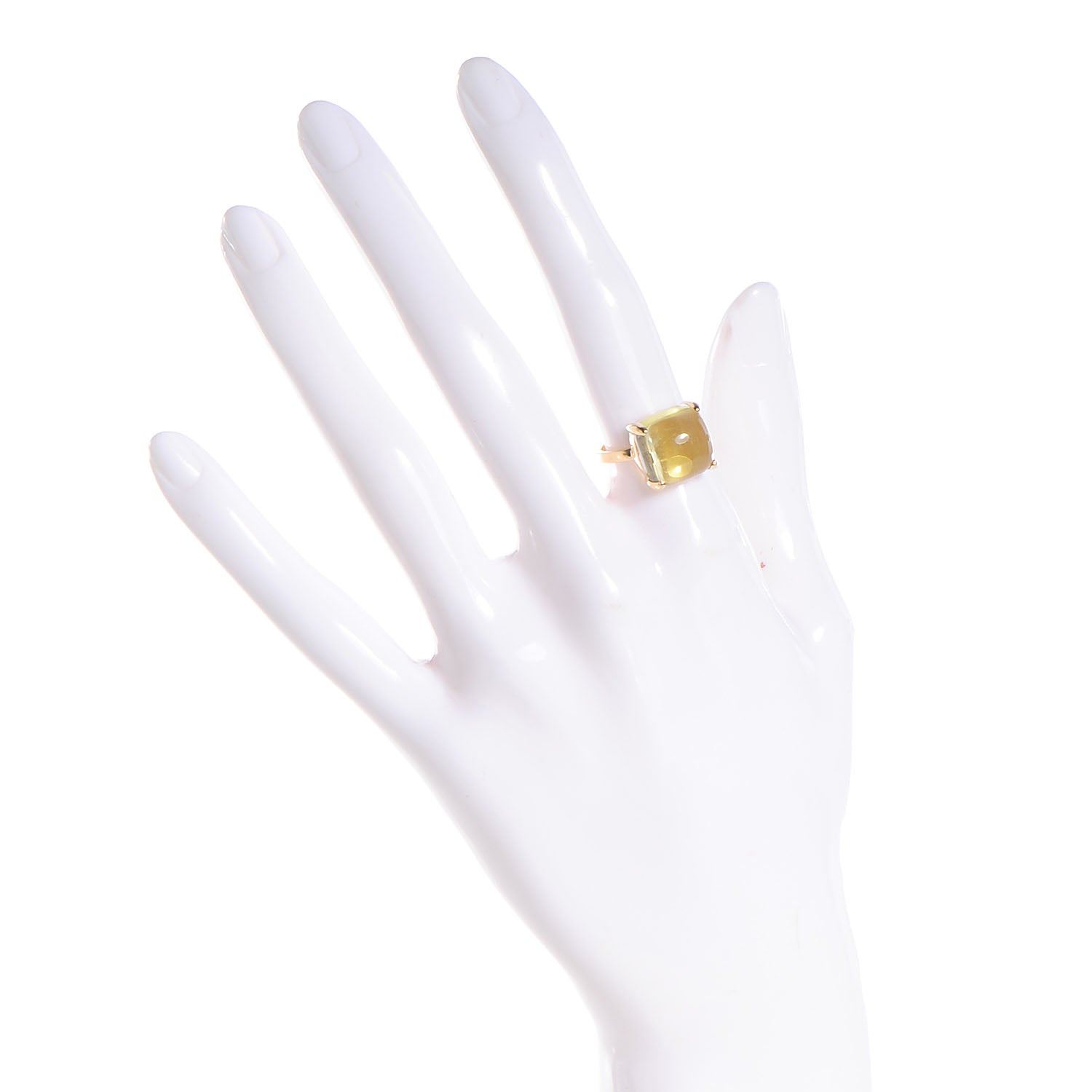 Tiffany Paloma Picasso 18k Yellow Gold Large 12mm Yellow Quartz Sugar Stacks Ring Size 6 2 of 5