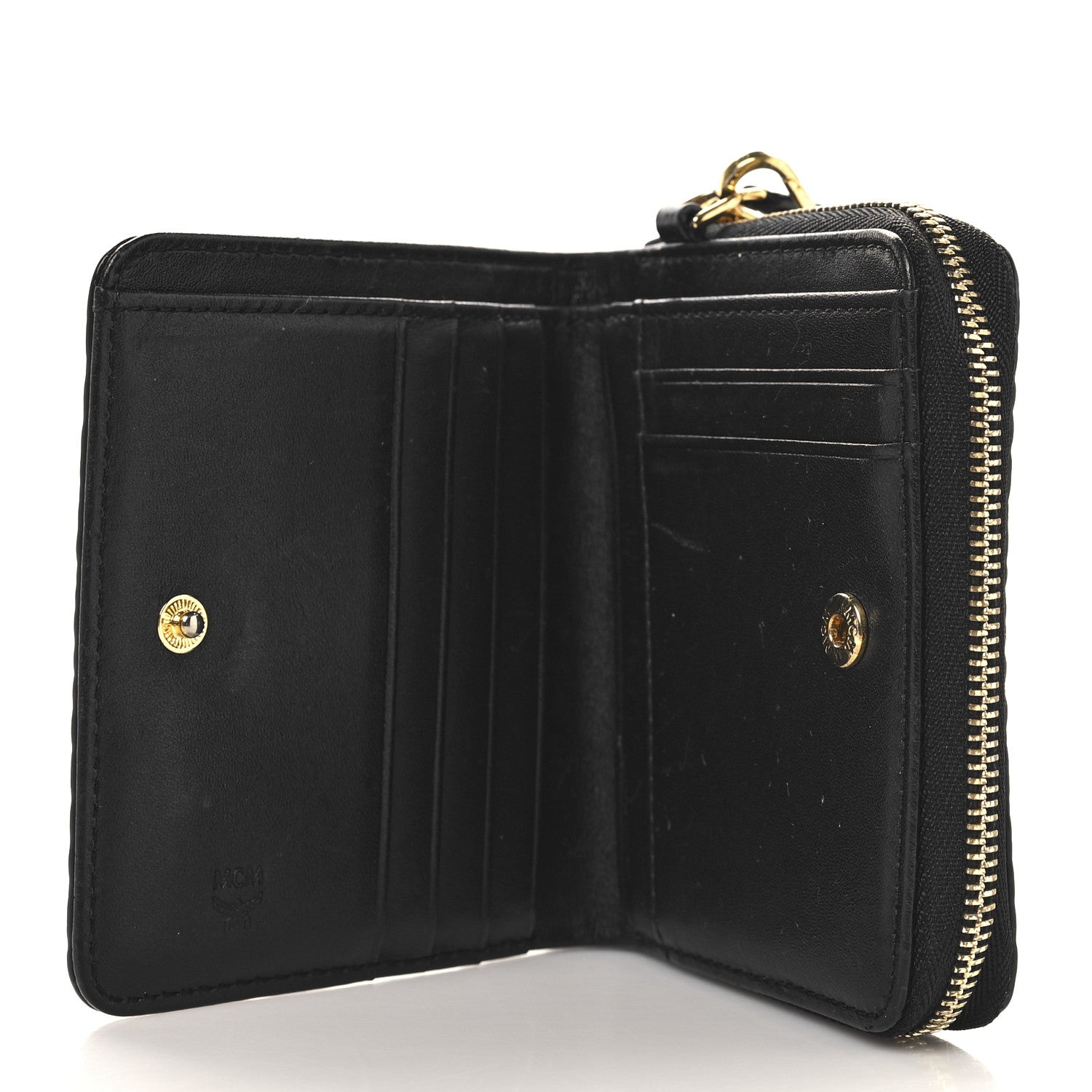 MCM Gradation Visetos Compact Wallet Black Gold 5 of 9