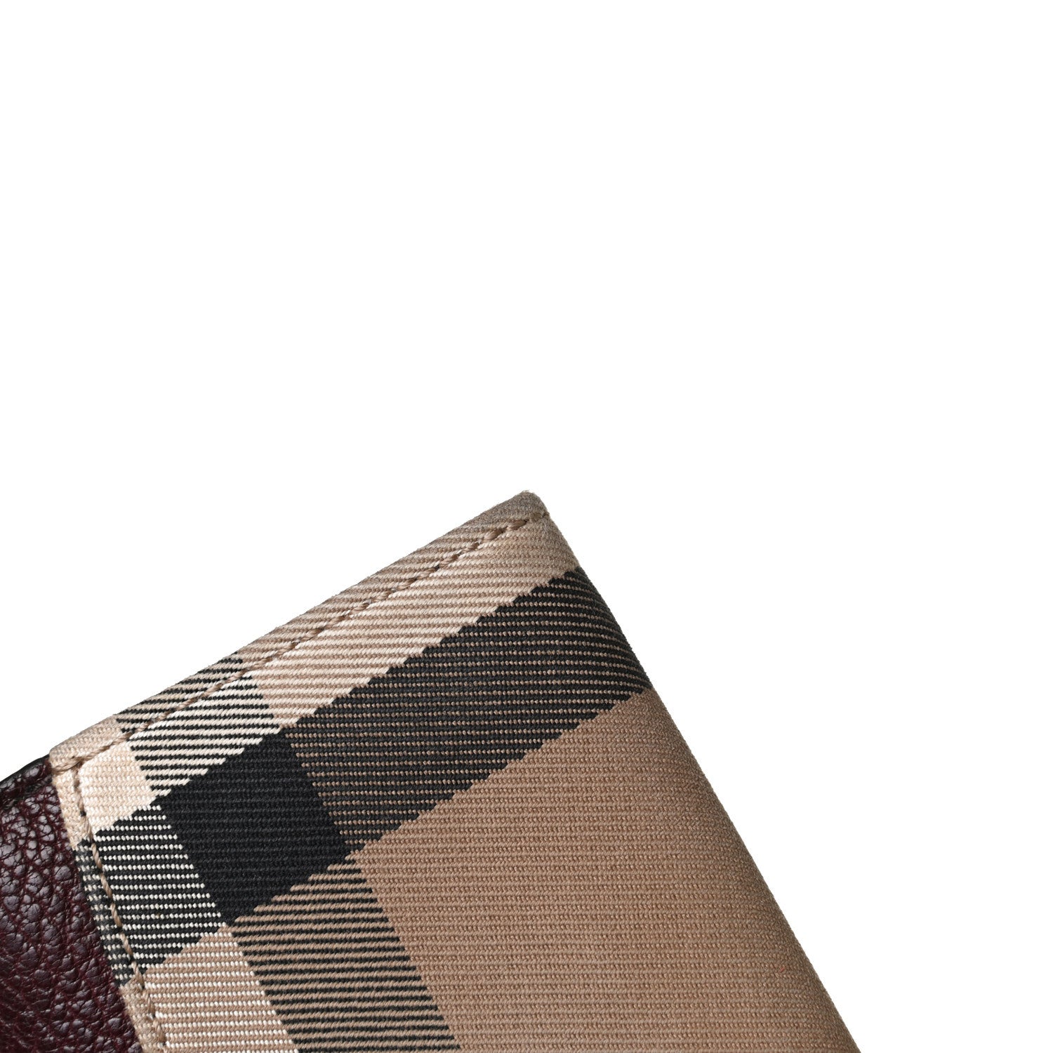 Burberry Grainy Calfskin House Check Continental Wallet Mahogany Red 9 of 10