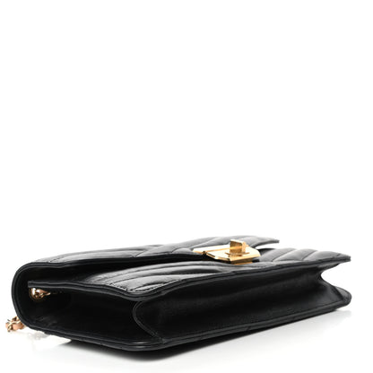 Chanel Calfskin Chevron Quilted Gabrielle Flap Black 3 of 4