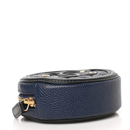 Chanel Caviar Quilted Filigree Zip Around Classic Coin Purse Navy Black 4 of 7