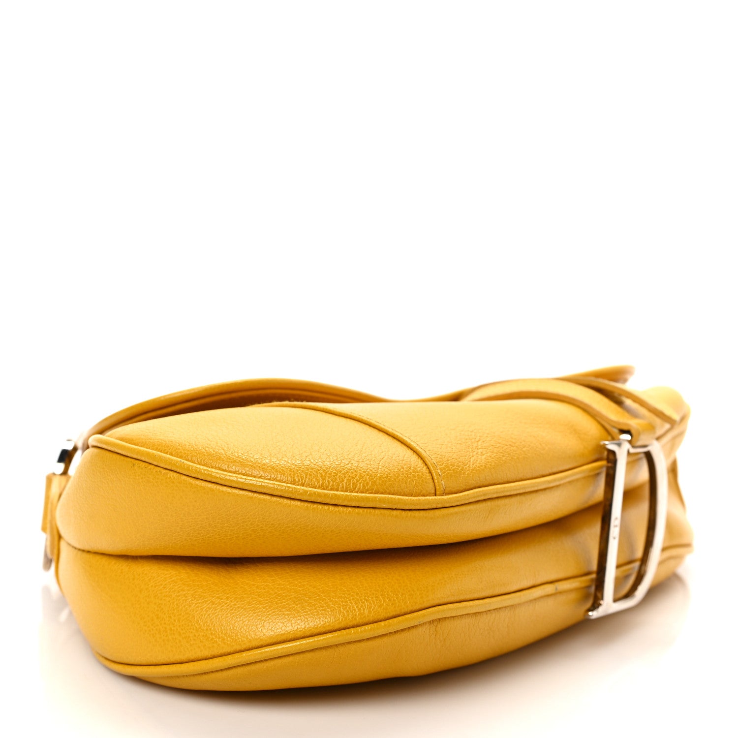 Christian Dior Grained Calfskin Saddle Bag Dark Yellow 4 of 12